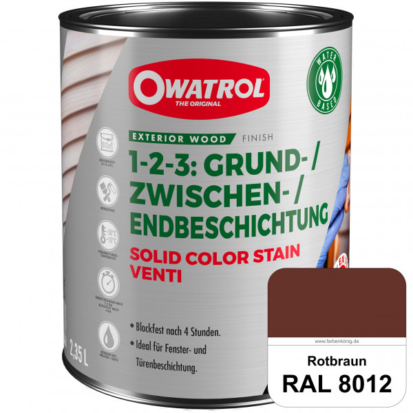 SOLID COLOR STAIN VENTI (RAL 8012 Rotbraun)