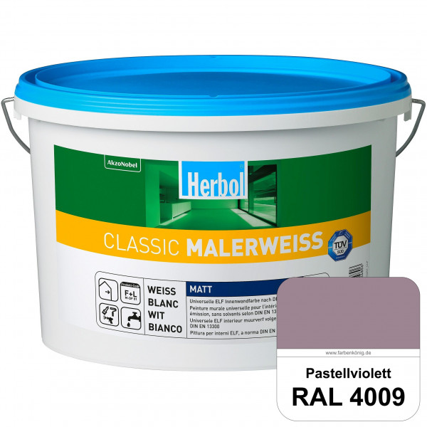 Classic Malerweiss (RAL 4009 Pastellviolett) Universell wirtschaftliche & matte Wandfarbe