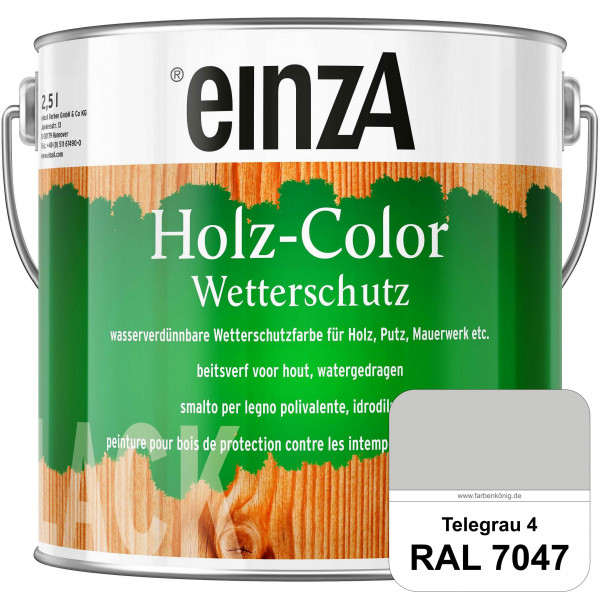einzA Holz-Color (RAL 7047 Telegrau 4) Wetterschutzfarbe für außen