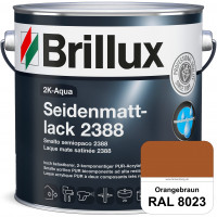 2K-Aqua Seidenmattlack 2388 (RAL 8023 Orangebraun) mechanisch und chemisch hoch belastbar für außen 