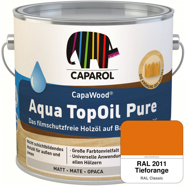 CapaWood® AquaTopOil Pure (RAL 2011 Tieforange) - ersetzt CapaGreen Holz-Öl Aqua