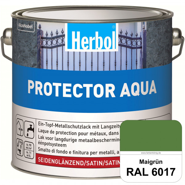 Protector Aqua (RAL 6017 Maigrün) Lack für Eisen, Stahl und NE-Metalle (Innen&Außen)