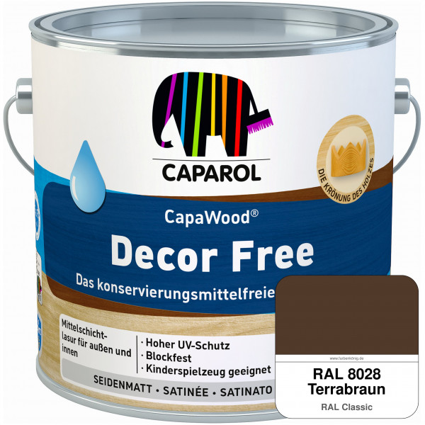 CapaWood® Decor Free (RAL 8028 Terrabraun) - ersetzt Capadur DecorLasur KF