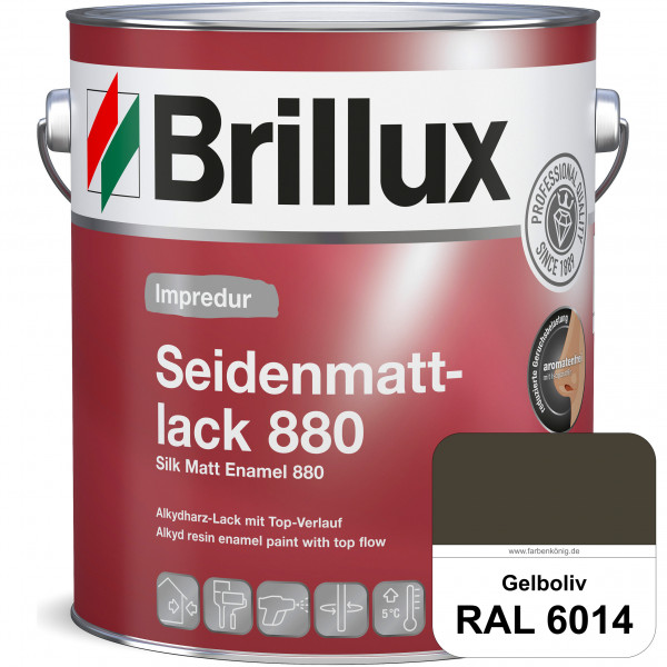 Impredur Seidenmattlack 880 (RAL 6014 Gelboliv) für Holz- oder Metallflächen innen & außen
