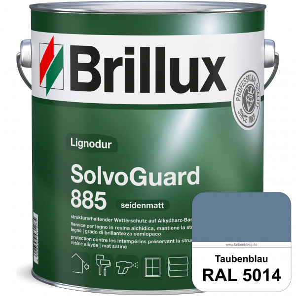 SolvoGuard 885 (RAL 5014 Taubenblau) deckende oder lasierende seidenmatte Alkydharz-Holzfarbe für au