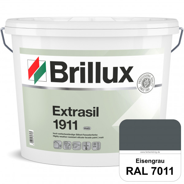 Extrasil 1911 (RAL 7011 Eisengrau) Fassadenfarbe Silikatbasis für Fassaden- und Egalisierungsbeschic