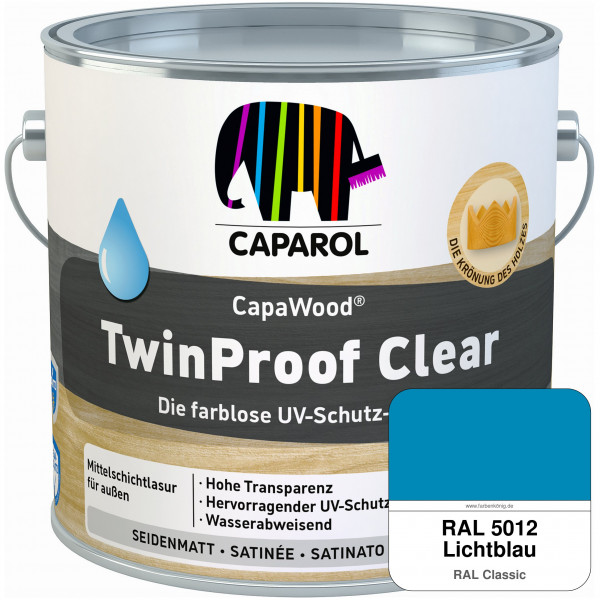 CapaWood® TwinProof Clear (RAL 5012 Lichtblau) - ersetzt Capadur TwinProof