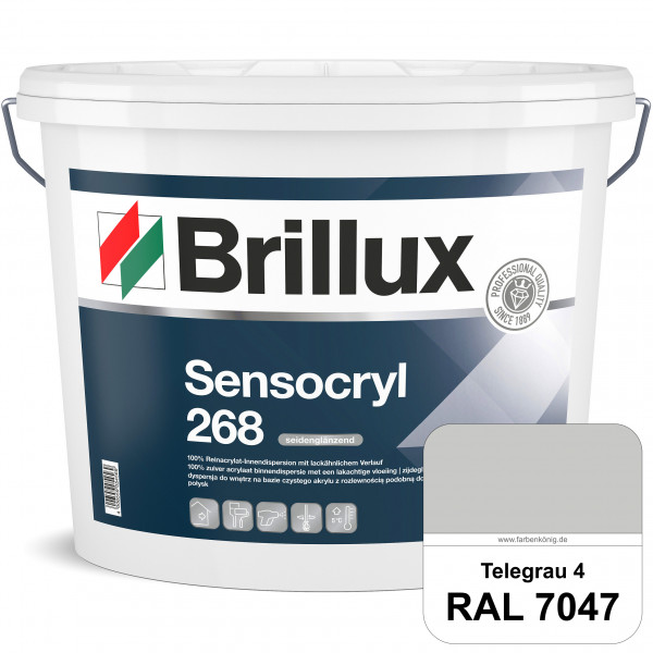 Sensocryl ELF 268 (RAL 7047 Telegrau 4) hochwertige seidenglänzende & strapazierfähige Reinacrylat-I