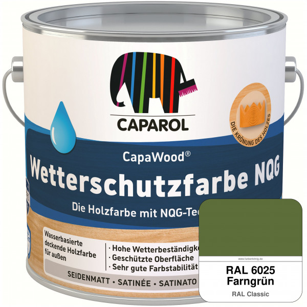 CapaWood® Wetterschutzfarbe NQG (RAL 6025 Farngrün) - ersetzt Capadur Wetterschutzfarbe NQG