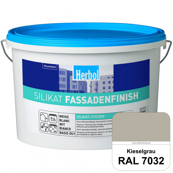 Silikat FassadenFinish (RAL 7032 Kieselgrau) mineralische Fassadenfarbe für den natürlichen Fassaden