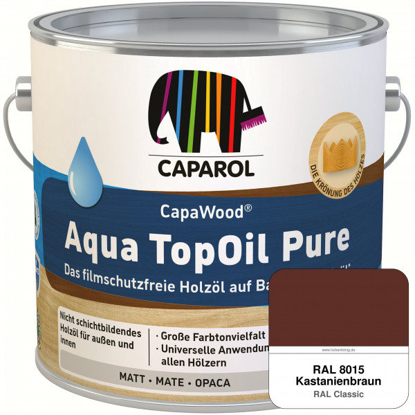 CapaWood® AquaTopOil Pure (RAL 8015 Kastanienbraun) - ersetzt CapaGreen Holz-Öl Aqua