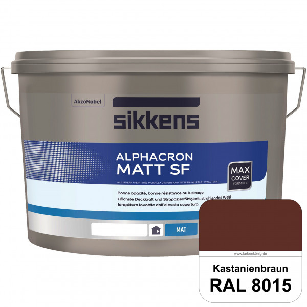 Alphacron Matt SF (RAL 8015 Kastanienbraun) stumpfmatte & hochwertige Premium-Wandfarbe (innen)