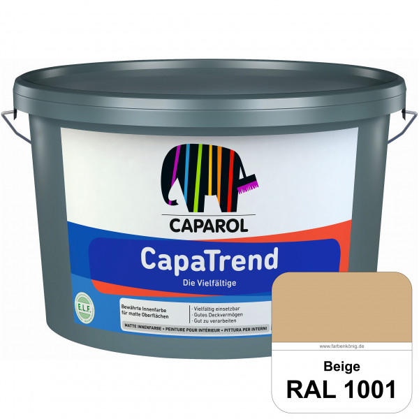 CapaTrend (RAL 1001 Beige) matte hochdeckende Dispersionsfarbe für den Innenbereich