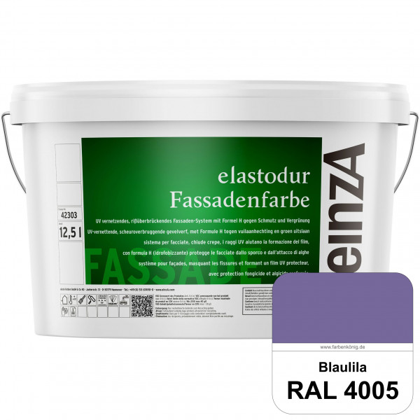 einzA elastodur Fassadenfarbe (RAL 4005 Blaulila) UV-vernetzendes & rissüberbrückendes Fassadenfarbe
