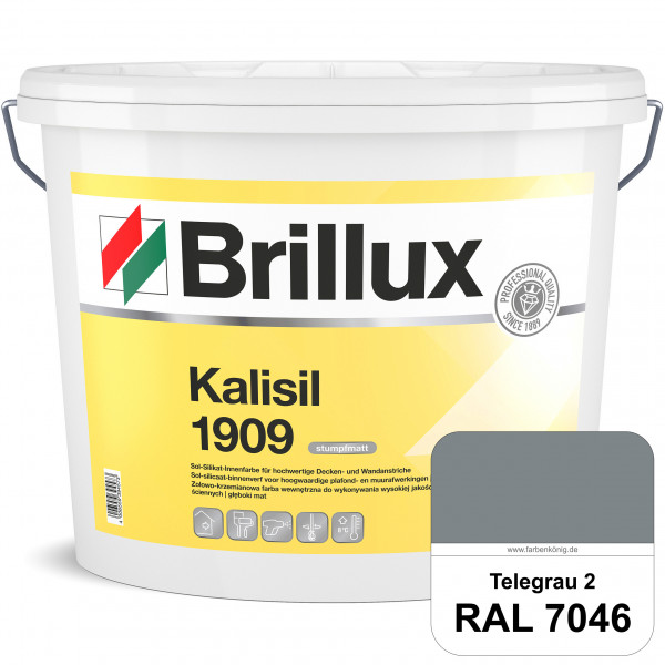 Kalisil 1909 Silikat-Innenfarbe (RAL 7046 Telegrau 2) Sol-Silikat-Innenfarbe für hochwertige Decken-