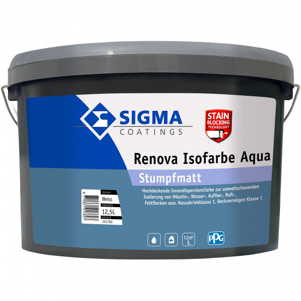 Sigma Renova Isofarbe Aqua (B-Ware) - 5 Liter (Weiß)