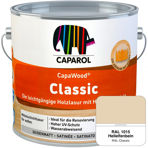 CapaWood Classic (RAL 1015 Hellelfenbein) - ersetzt Capadur ClassicLasur