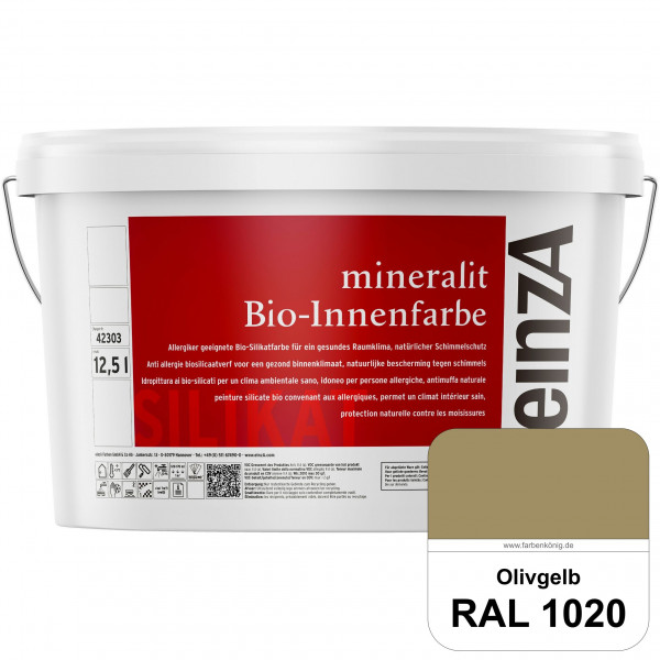 einzA mineralit Bio-Innenfarbe (RAL 1020 Olivgelb) Bio-Silikat-Innenfarbe gemäß VOB DIN 18 363