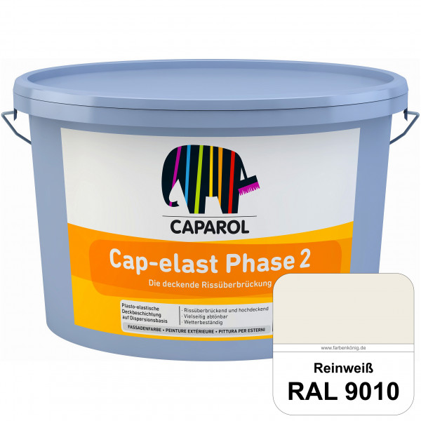 Cap-elast Phase 2 (RAL 9010 Reinweiß) Sanierung gerissener Putzfassaden und Betonflächen