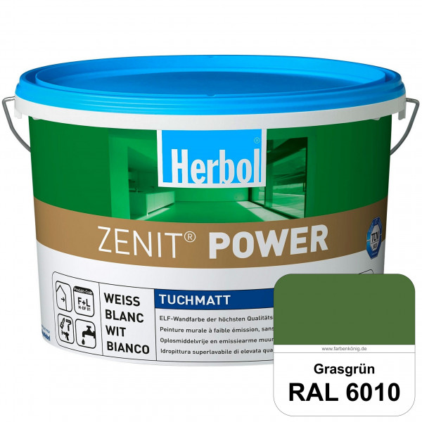 Herbol Zenit Power (RAL 6010 Grasgrün) Superdeckende ELF-Wandfarbe