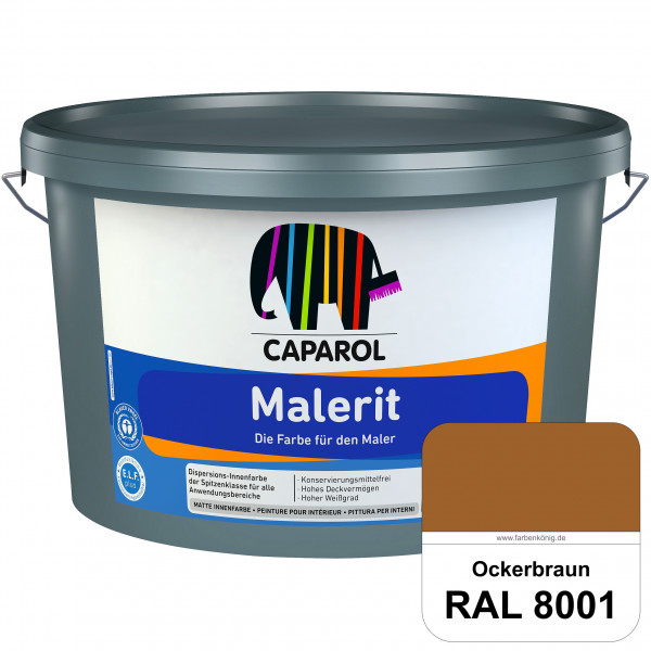 Malerit E.L.F. (RAL 8001 Ockerbraun) matte Innenfarbe für Neu- & Renovierungsanstriche