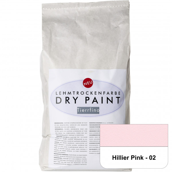 DRY-PAINT Lehmtrockenfarbe - Hillier Pink - 02