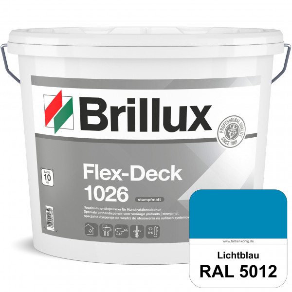 Flex-Deck ELF 1026 (RAL 5012 Lichtblau) Hochwertige Innendispersion für Decken mit Installationen &