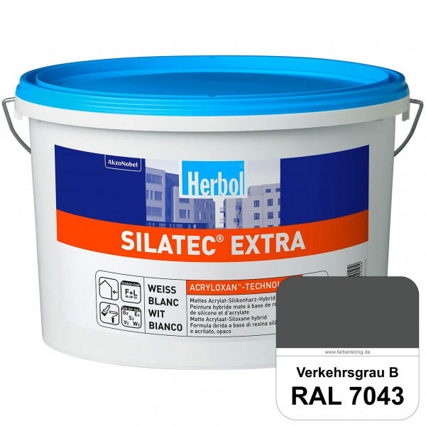 Silatec Extra (RAL 7043 Verkehrsgrau B) Siliconharz-Hybrid-Fassadenfarbe