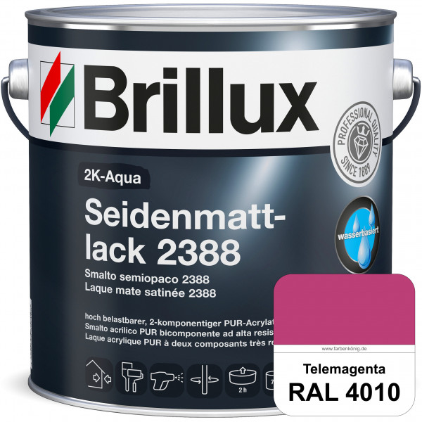 2K-Aqua Seidenmattlack 2388 (RAL 4010 Telemagenta) mechanisch und chemisch hoch belastbar für außen