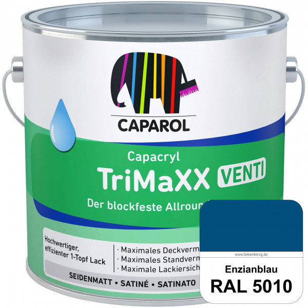 Capacryl TriMaXX Venti (RAL 5010 Enzianblau) Der blockfeste Allrounder für Fenster & Türen