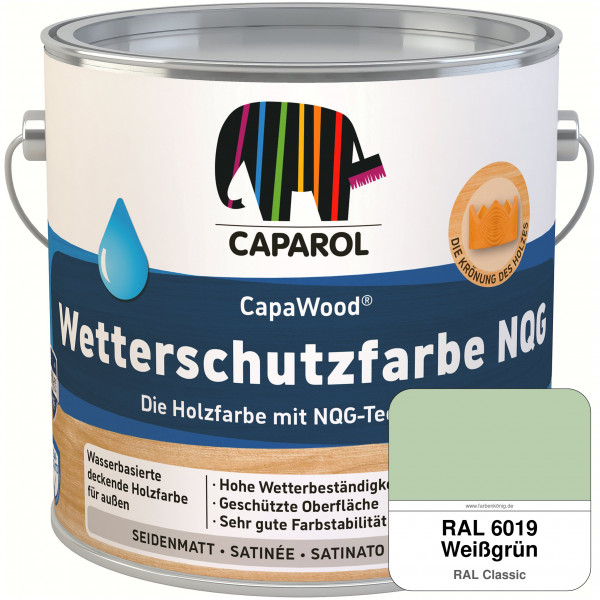 CapaWood® Wetterschutzfarbe NQG (RAL 6019 Weißgrün) - ersetzt Capadur Wetterschutzfarbe NQG
