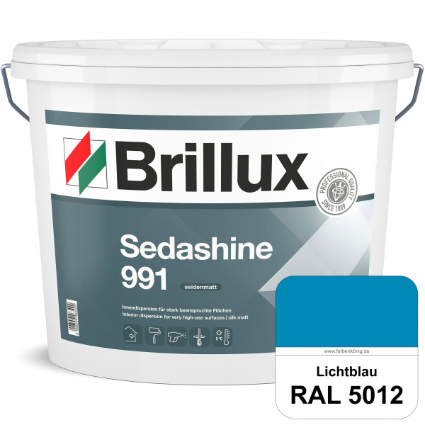 Sedashine 991 (RAL 5012 Lichtblau) Seidenmatte Innendispersion für hoch strapazierfähige & gut reini