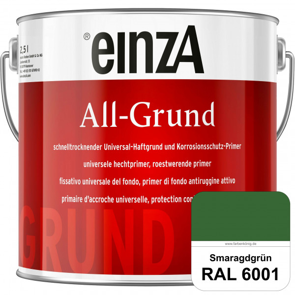 einzA All-Grund (RAL 6001 Smaragdgrün) Schnelltrocknender Haftgrund & Korrosionsschutz-Primer