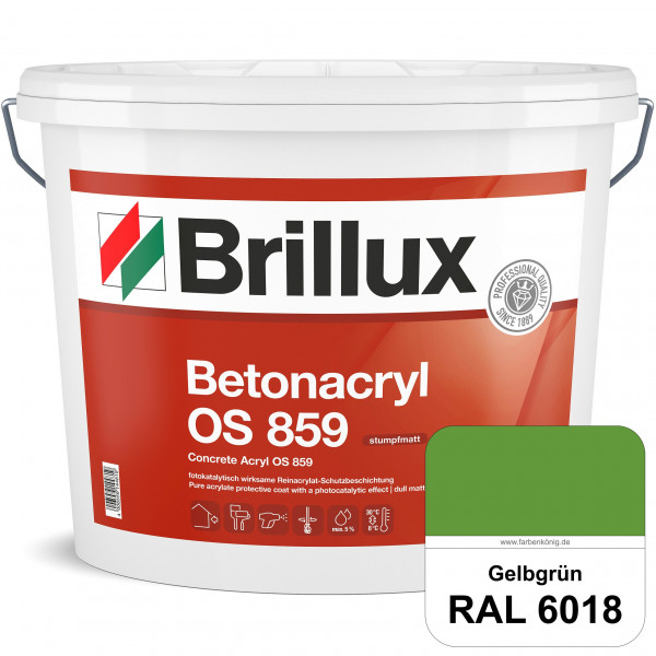 Betonacryl OS 859 (RAL 6018 Gelbgrün) Wetterbeständige Schutzbeschichtung für Betonflächen (Außen)
