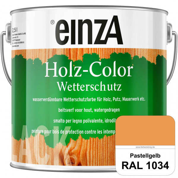 einzA Holz-Color (RAL 1034 Pastellgelb) Wetterschutzfarbe für außen