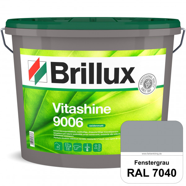 Vitashine 9006 (RAL 7040 Fenstergrau) hochwertige konservierungsmittelfreie und seidenmatte Innendis