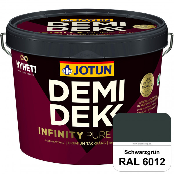 DEMIDEKK Infinity Pure Mat - Deckende, matte Holzfarbe (RAL 6012 Schwarzgrün)