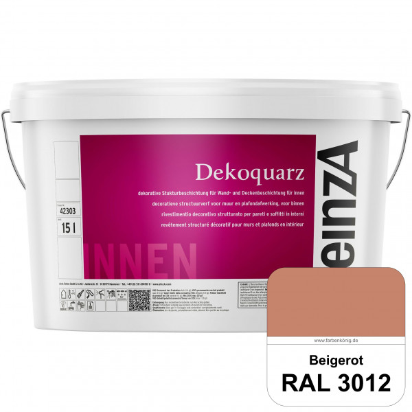 einzA Dekoquarz (RAL 3012 Beigerot) Dekorative Strukturbeschichtung für Wand und Decke