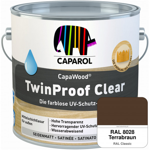 CapaWood® TwinProof Clear (RAL 8028 Terrabraun) - ersetzt Capadur TwinProof