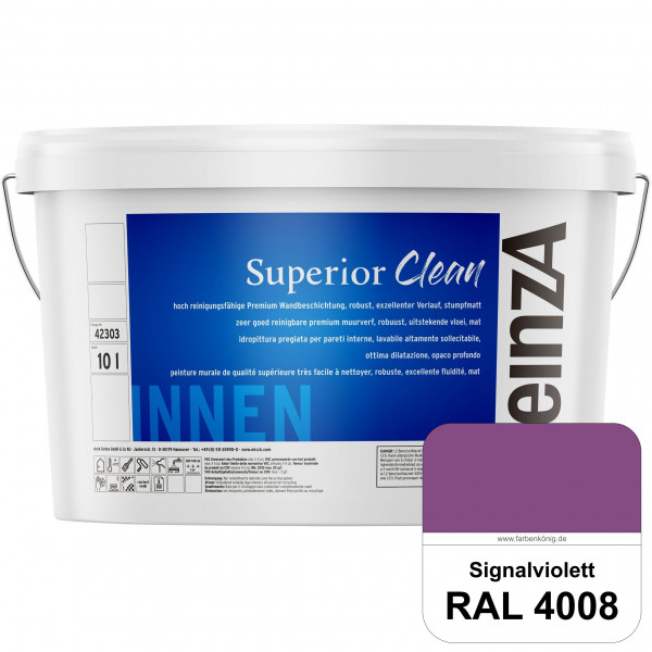 einzA Superior Clean (RAL 4008 Signalviolett) Hoch reinigungsfähige, stumpfmatte Premium-Wandbeschic