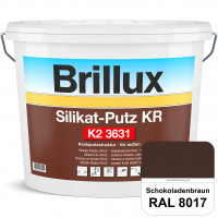 Silikat-Putz KR K2 3631 (RAL 8017 Schokoladenbraun) Dekorativer Kratzputz auf Silikatbasis