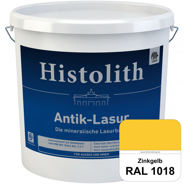 Histolith® Antik-Lasur (RAL 1018 Zinkgelb) Lasurkonzentrat nach dem Vorbild historischer Beschichtun