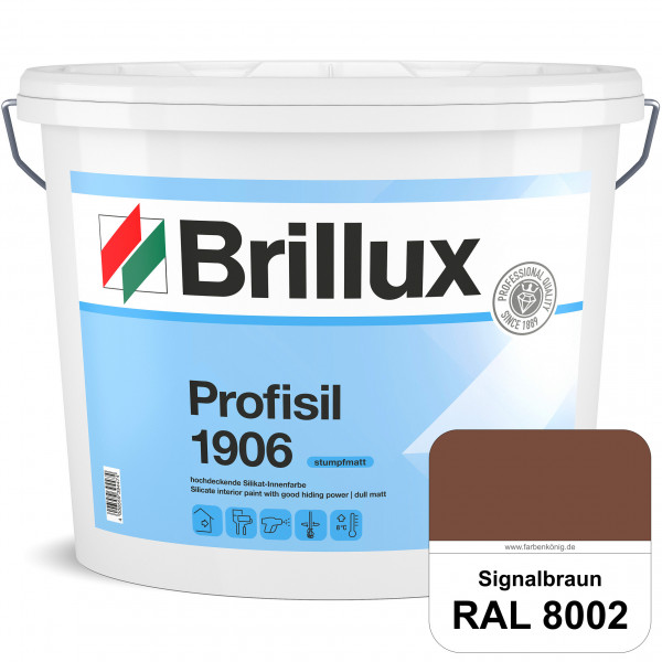 Profisil 1906 Silikat-Innenfarbe (RAL 8002 Signalbraun) stumpfmatte Innenfarbe für Allergiker nach D