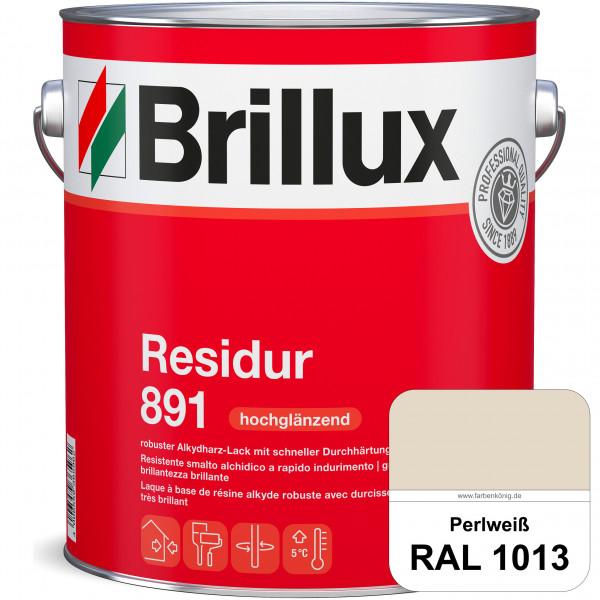 Residur 891 (RAL 1013 Perlweiß) widerstandsfähige, schnell trocknender Lack für grundierte Metallbau
