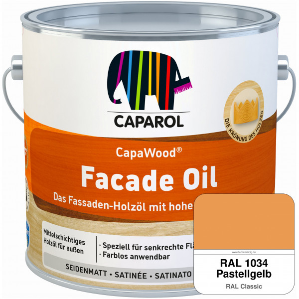 CapaWood® Facade Oil (RAL 1034 Pastellgelb)