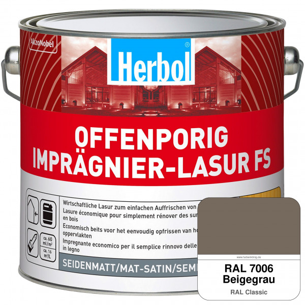 Offenporig Imprägnier-Lasur FS (RAL 7006 Beigegrau)