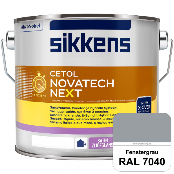 Cetol Novatech neXt (RAL 7040 Fenstergrau) Schnelltrocknende Hybrid-Lasur mit höchster Wetterbeständ