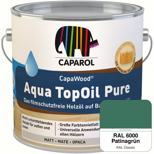 CapaWood® AquaTopOil Pure (RAL 6000 Patinagrün) - ersetzt CapaGreen Holz-Öl Aqua