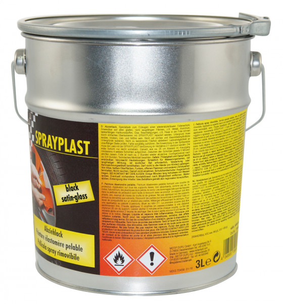 Sprayplast Spritzlack seidenglänzend (Schwarz)