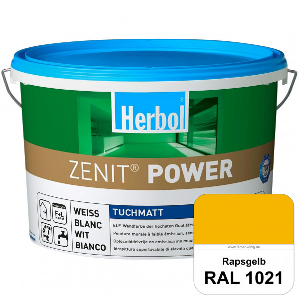 Herbol Zenit Power (RAL 1021 Rapsgelb) Superdeckende ELF-Wandfarbe